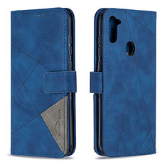 Coque Portefeuille Livre Cuir Etui Clapet B08F pour Samsung Galaxy M11 Bleu