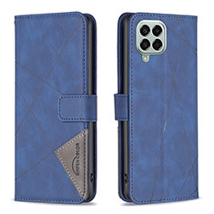 Coque Portefeuille Livre Cuir Etui Clapet B08F pour Samsung Galaxy M33 5G Bleu