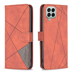Coque Portefeuille Livre Cuir Etui Clapet B08F pour Samsung Galaxy M33 5G Orange