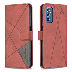 Coque Portefeuille Livre Cuir Etui Clapet B08F pour Samsung Galaxy M52 5G Orange