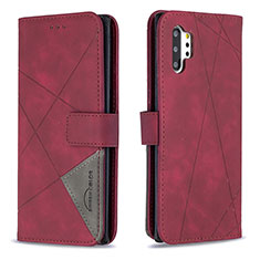 Coque Portefeuille Livre Cuir Etui Clapet B08F pour Samsung Galaxy Note 10 Plus 5G Rouge