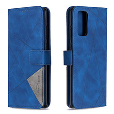 Coque Portefeuille Livre Cuir Etui Clapet B08F pour Samsung Galaxy Note 20 5G Bleu
