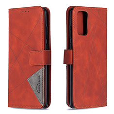 Coque Portefeuille Livre Cuir Etui Clapet B08F pour Samsung Galaxy Note 20 5G Orange