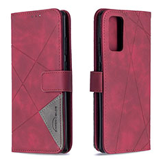 Coque Portefeuille Livre Cuir Etui Clapet B08F pour Samsung Galaxy Note 20 5G Rouge