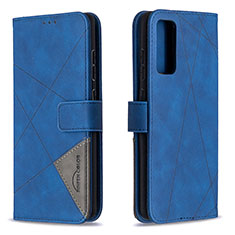 Coque Portefeuille Livre Cuir Etui Clapet B08F pour Samsung Galaxy S20 FE (2022) 5G Bleu
