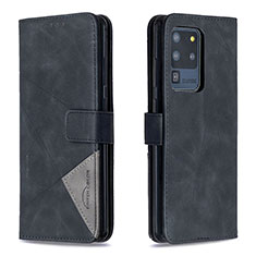 Coque Portefeuille Livre Cuir Etui Clapet B08F pour Samsung Galaxy S20 Ultra Noir