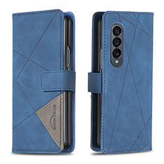 Coque Portefeuille Livre Cuir Etui Clapet B08F pour Samsung Galaxy Z Fold4 5G Bleu