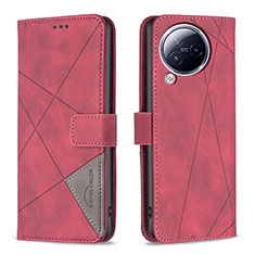 Coque Portefeuille Livre Cuir Etui Clapet B08F pour Xiaomi Civi 3 5G Rouge
