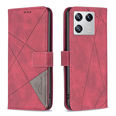Coque Portefeuille Livre Cuir Etui Clapet B08F pour Xiaomi Mi 13 Pro 5G Rouge