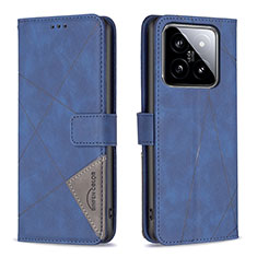 Coque Portefeuille Livre Cuir Etui Clapet B08F pour Xiaomi Mi 14 Pro 5G Bleu