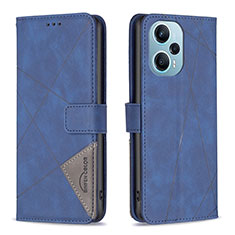 Coque Portefeuille Livre Cuir Etui Clapet B08F pour Xiaomi Poco F5 5G Bleu