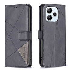Coque Portefeuille Livre Cuir Etui Clapet B08F pour Xiaomi Redmi 12 4G Noir