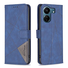 Coque Portefeuille Livre Cuir Etui Clapet B08F pour Xiaomi Redmi 13C Bleu