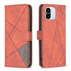 Coque Portefeuille Livre Cuir Etui Clapet B08F pour Xiaomi Redmi A1 Orange