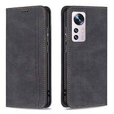 Coque Portefeuille Livre Cuir Etui Clapet B09F pour Xiaomi Mi 12S 5G Noir