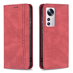 Coque Portefeuille Livre Cuir Etui Clapet B09F pour Xiaomi Mi 12S 5G Rouge