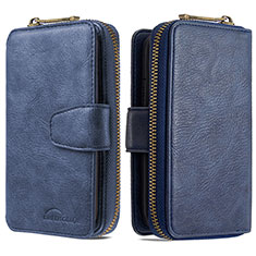 Coque Portefeuille Livre Cuir Etui Clapet B10F pour Samsung Galaxy S20 Ultra Bleu