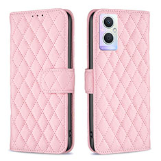 Coque Portefeuille Livre Cuir Etui Clapet B11F pour OnePlus Nord N20 5G Or Rose