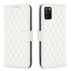 Coque Portefeuille Livre Cuir Etui Clapet B11F pour Samsung Galaxy A02s Blanc
