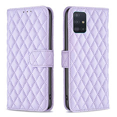 Coque Portefeuille Livre Cuir Etui Clapet B11F pour Samsung Galaxy A51 4G Violet