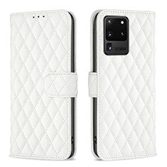 Coque Portefeuille Livre Cuir Etui Clapet B11F pour Samsung Galaxy S20 Ultra 5G Blanc