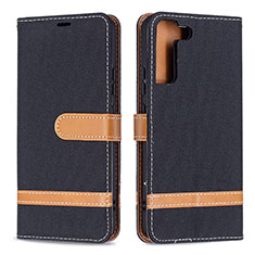 Coque Portefeuille Livre Cuir Etui Clapet B11F pour Samsung Galaxy S22 5G Noir