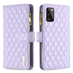 Coque Portefeuille Livre Cuir Etui Clapet B12F pour Samsung Galaxy A41 Violet