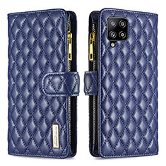 Coque Portefeuille Livre Cuir Etui Clapet B12F pour Samsung Galaxy A42 5G Bleu