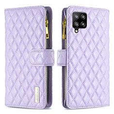 Coque Portefeuille Livre Cuir Etui Clapet B12F pour Samsung Galaxy A42 5G Violet