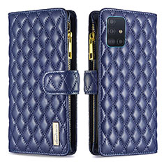 Coque Portefeuille Livre Cuir Etui Clapet B12F pour Samsung Galaxy M40S Bleu