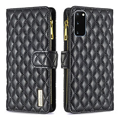 Coque Portefeuille Livre Cuir Etui Clapet B12F pour Samsung Galaxy S20 5G Noir