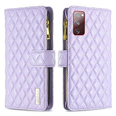 Coque Portefeuille Livre Cuir Etui Clapet B12F pour Samsung Galaxy S20 Lite 5G Violet