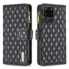 Coque Portefeuille Livre Cuir Etui Clapet B12F pour Samsung Galaxy S20 Ultra 5G Noir