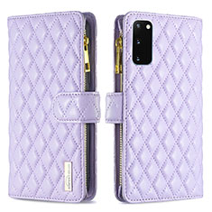 Coque Portefeuille Livre Cuir Etui Clapet B12F pour Samsung Galaxy S20 Violet