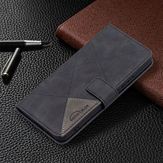 Coque Portefeuille Livre Cuir Etui Clapet B12F pour Samsung Galaxy S21 Plus 5G Noir