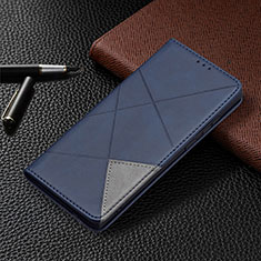 Coque Portefeuille Livre Cuir Etui Clapet B12F pour Samsung Galaxy S22 Ultra 5G Bleu