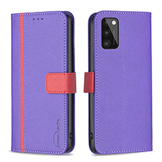 Coque Portefeuille Livre Cuir Etui Clapet B13F pour Samsung Galaxy A41 Violet