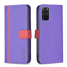 Coque Portefeuille Livre Cuir Etui Clapet B13F pour Samsung Galaxy S20 Plus Violet