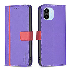 Coque Portefeuille Livre Cuir Etui Clapet B13F pour Xiaomi Redmi A2 Violet