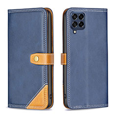 Coque Portefeuille Livre Cuir Etui Clapet B14F pour Samsung Galaxy M53 5G Bleu