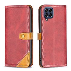 Coque Portefeuille Livre Cuir Etui Clapet B14F pour Samsung Galaxy M53 5G Rouge