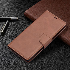 Coque Portefeuille Livre Cuir Etui Clapet B14F pour Samsung Galaxy S22 Ultra 5G Marron