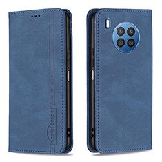 Coque Portefeuille Livre Cuir Etui Clapet B15F pour Huawei Honor 50 Lite Bleu