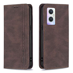 Coque Portefeuille Livre Cuir Etui Clapet B15F pour Oppo F21s Pro 5G Marron