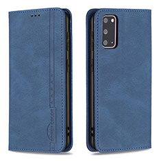 Coque Portefeuille Livre Cuir Etui Clapet B15F pour Samsung Galaxy S20 Bleu
