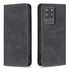 Coque Portefeuille Livre Cuir Etui Clapet B15F pour Samsung Galaxy S20 Ultra Noir
