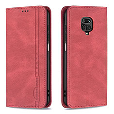 Coque Portefeuille Livre Cuir Etui Clapet B15F pour Xiaomi Redmi Note 9 Pro Max Rouge