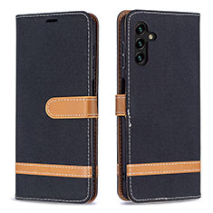 Coque Portefeuille Livre Cuir Etui Clapet B16F pour Samsung Galaxy A04s Noir