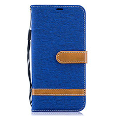 Coque Portefeuille Livre Cuir Etui Clapet B16F pour Samsung Galaxy A10 Bleu