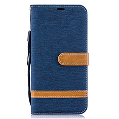 Coque Portefeuille Livre Cuir Etui Clapet B16F pour Samsung Galaxy A10 Bleu Royal